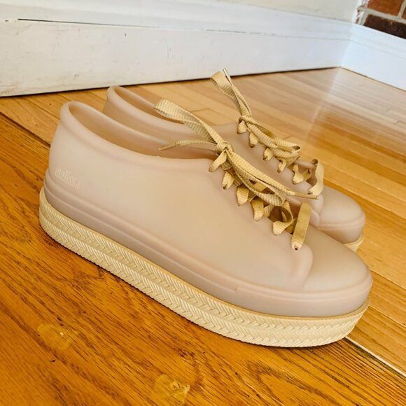 Melissa Jelly Platform Lace Up Shoes Sneakers Size 9 - Picture 1 of 16